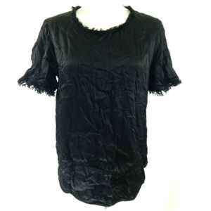 Raquel Allegra Raw Edge Satin Top Small